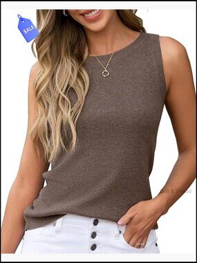 Wool Blend Tank Top Slim Fit Business Casual All-Season Lightweight